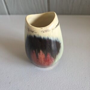 Vintage West German Vase 555 8 Mini Vase Drip Glaze Abstract Multicolor